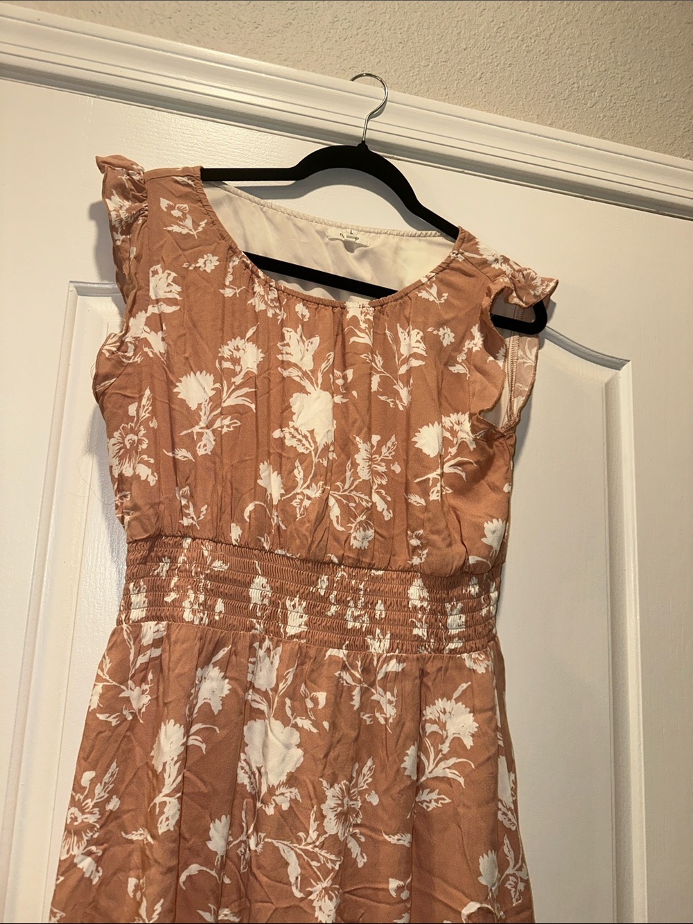 Maurices Dusty Rose Floral Midi Dress size Large - Picture 2 of 6